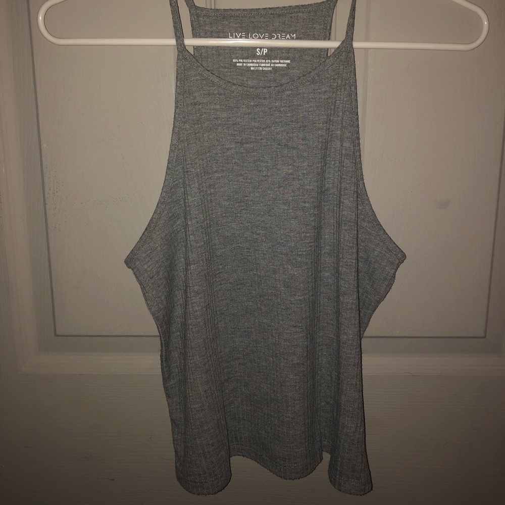 grey tank top ribbed